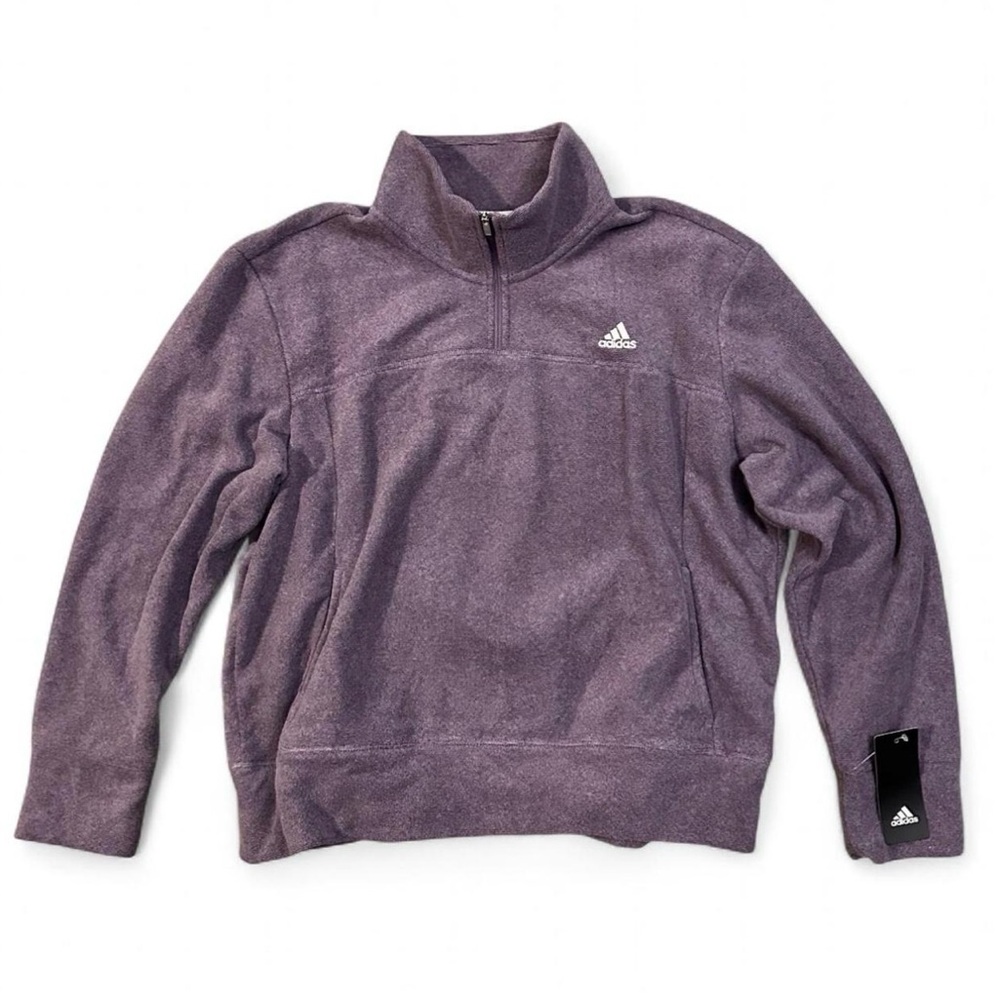 Adidas Golf Large Women's Quarter Zip Fleece Pullover in Purple NWT